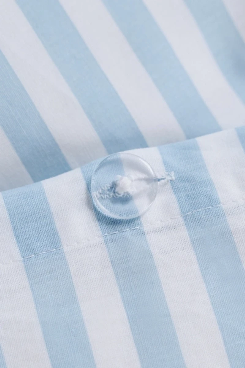 Striped Patterned Cotton Duvet Cover Set