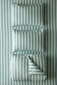Striped Patterned Cotton Duvet Cover Set