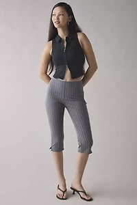 UO Ledia Fitted Seamed Zip-Front Vest Top