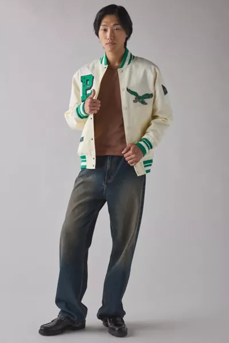 Pro Standard NFL Philadelphia Eagles Satin Varsity Jacket