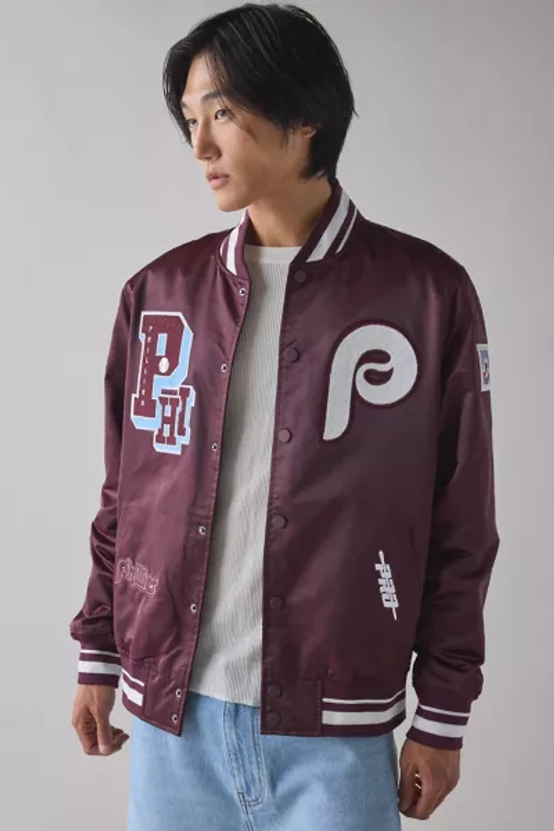Pro Standard MLB Philadelphia Phillies Satin Varsity Jacket