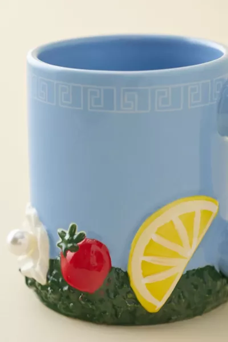 Seafood Sculpted Ceramic Mug