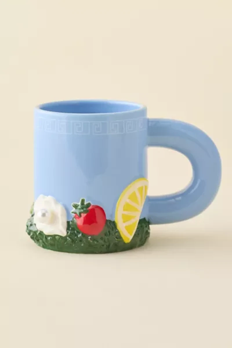 Seafood Sculpted Ceramic Mug
