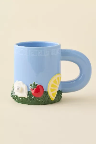 Seafood Sculpted Ceramic Mug