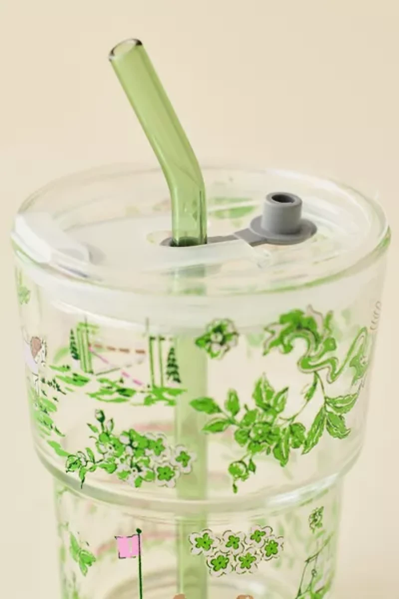 Claire Party Animals To-Go Glass Tumbler Cup