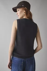 BDG Monica Button-Front Flyaway Sweater Vest Top