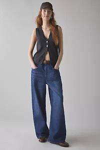 BDG Monica Button-Front Flyaway Sweater Vest Top