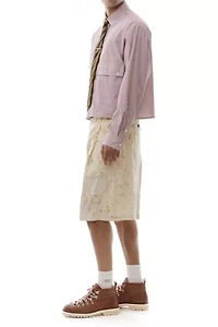 LC23 Dirty Wash Linen Short