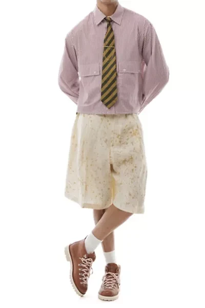 LC23 Dirty Wash Linen Short