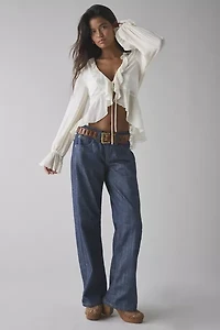 Kimchi Blue Dream Catcher Ruffle Bell Sleeve Flyaway Blouse