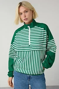 Beach Riot Vespera La Paloma Stripe Quarter Zip Pullover Jacket