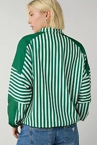 Beach Riot Vespera La Paloma Stripe Quarter Zip Pullover Jacket