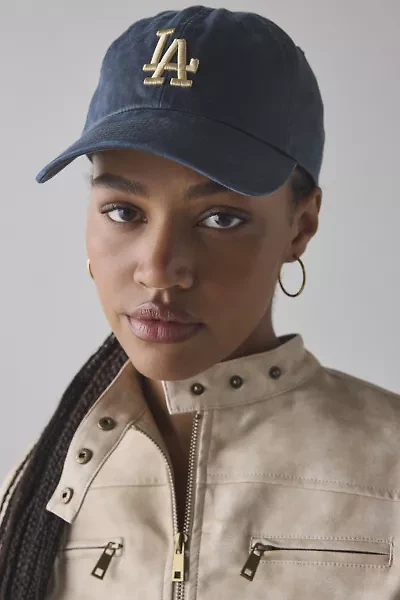 Mitchell & Ness MLB Los Angeles Dodgers Faux Leather Dad Hat