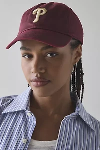 Mitchell & Ness MLB Philadelphia Phillies Logo Faux Leather Dad Hat