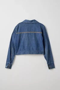 Vintage By Little Runaway Cropped Denim Jacket