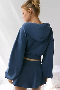 Out From Under Selene Cropped Zip-Up Hoodie Sweatshirt