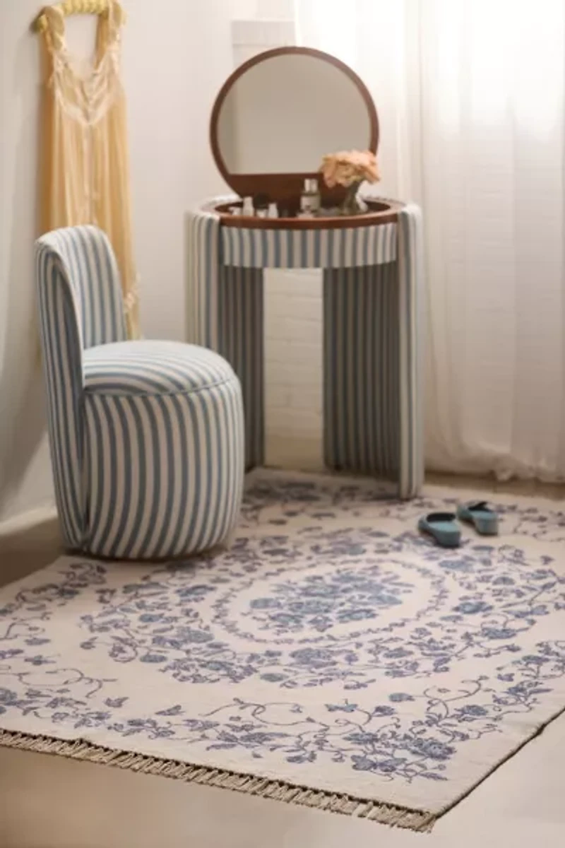 Penelope Toile Digital Printed Rug