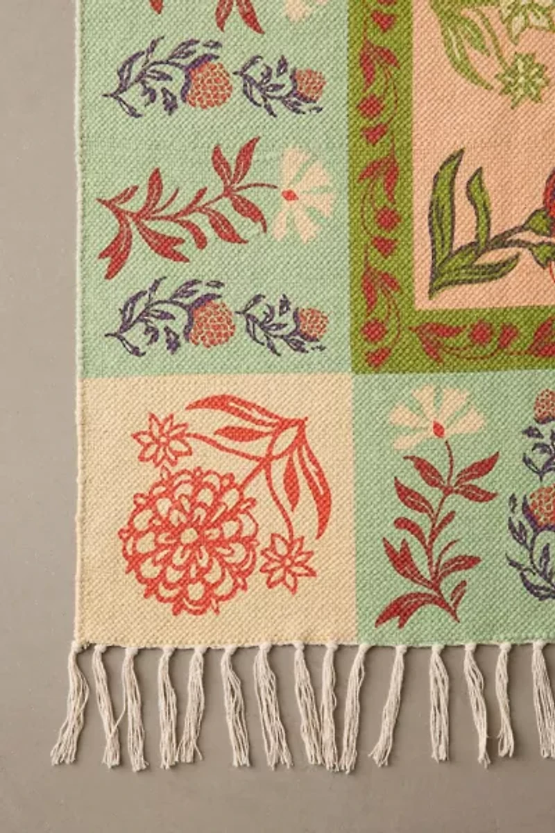Waverly Floral Screen Printed Rug