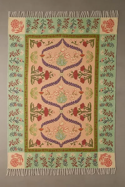 Waverly Floral Screen Printed Rug