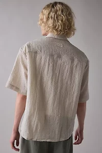LC23 Seersucker Zip-Up Short Sleeve Shirt