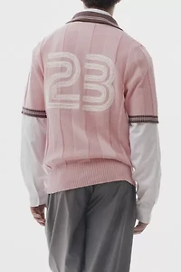 LC23 Football Short Sleeve Polo Sweater