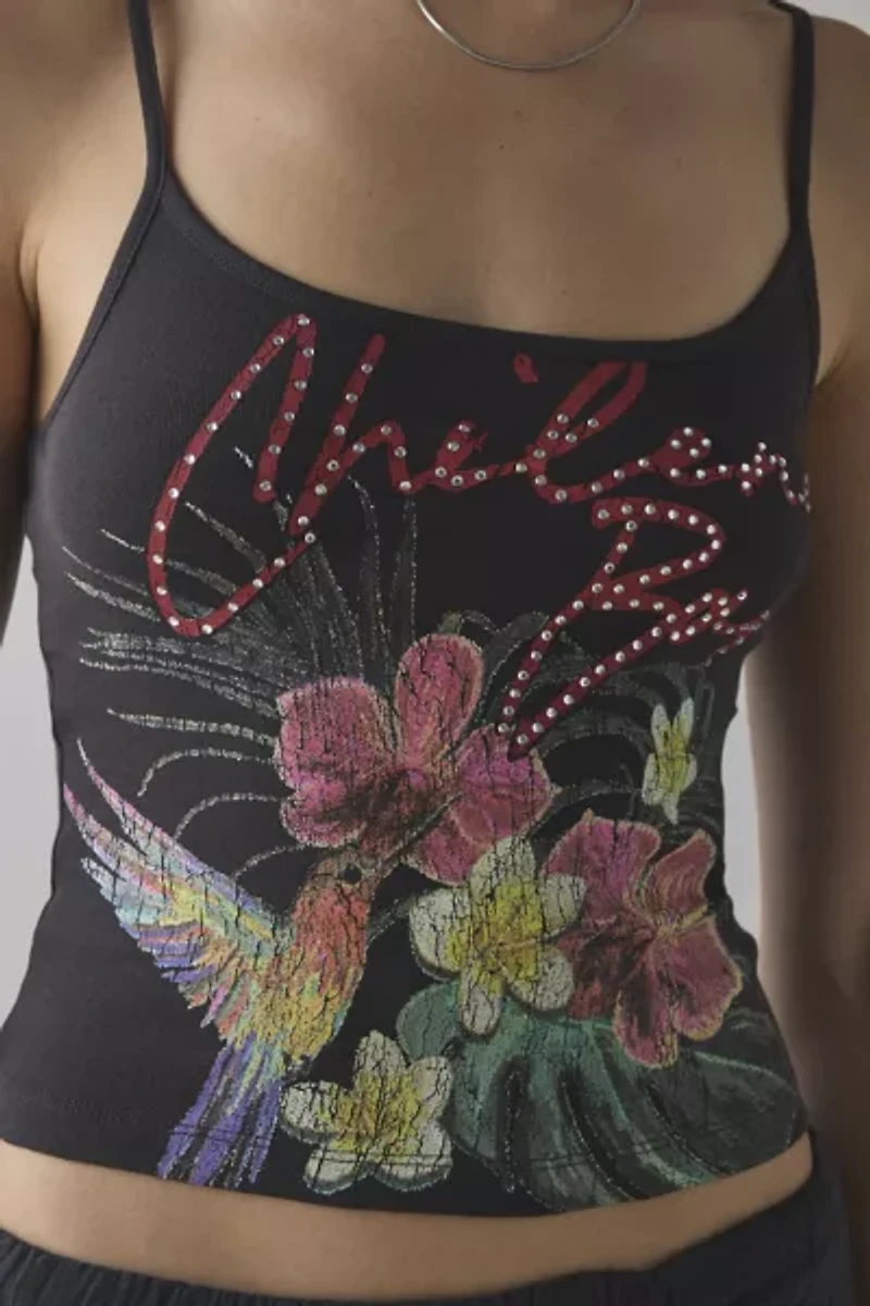 Chileno Bay Tropical Graphic Cropped Cami