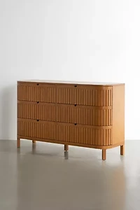 Juliette Fluted Wood 6-Drawer Dresser