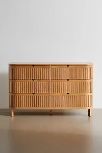 Juliette Fluted Wood 6-Drawer Dresser
