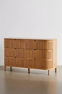 Juliette Fluted Wood 6-Drawer Dresser