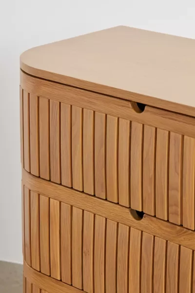 Juliette Fluted Wood 6-Drawer Dresser