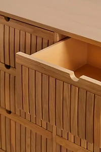 Juliette Fluted Wood 6-Drawer Dresser