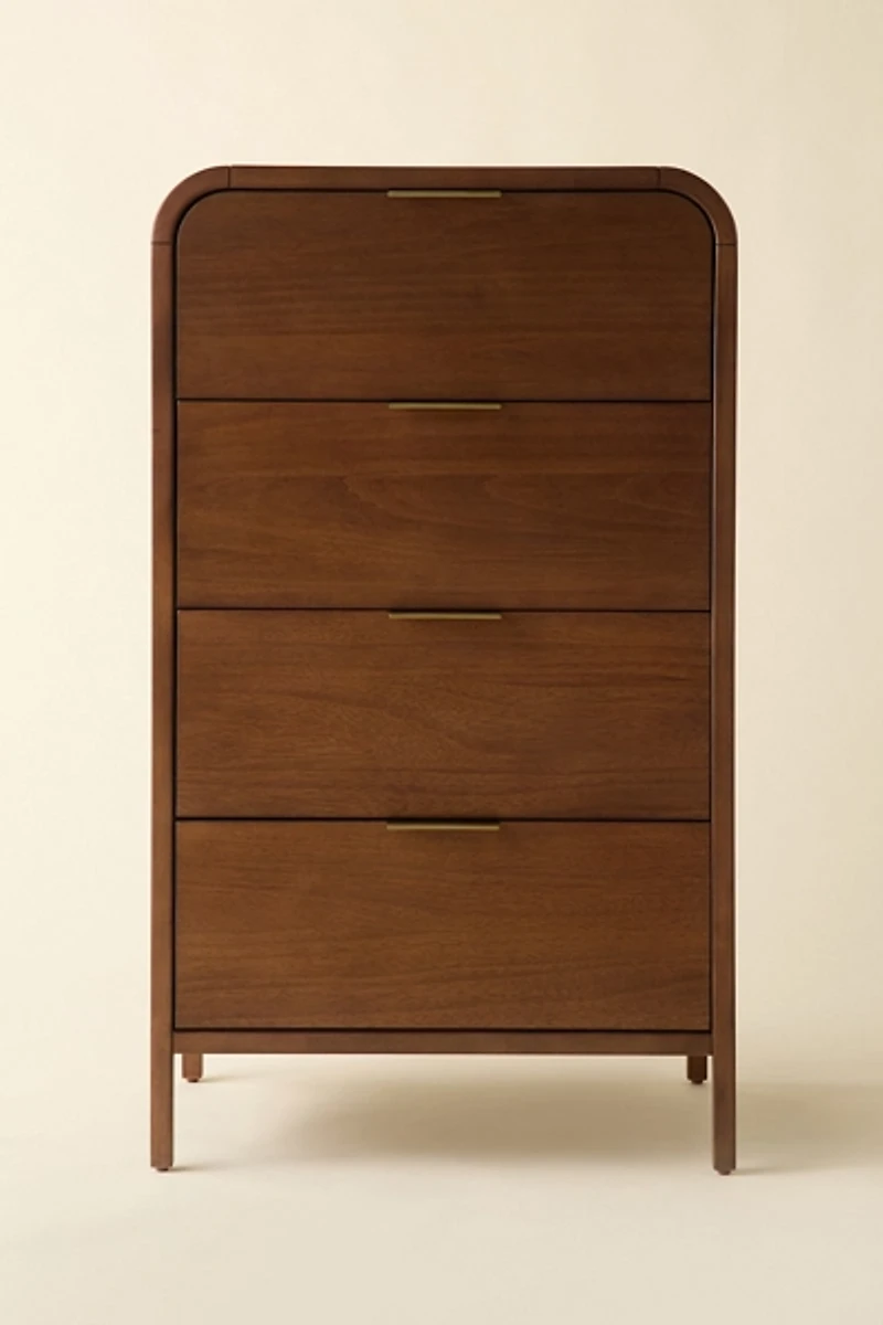 Kane Tall Wood 4-Drawer Dresser