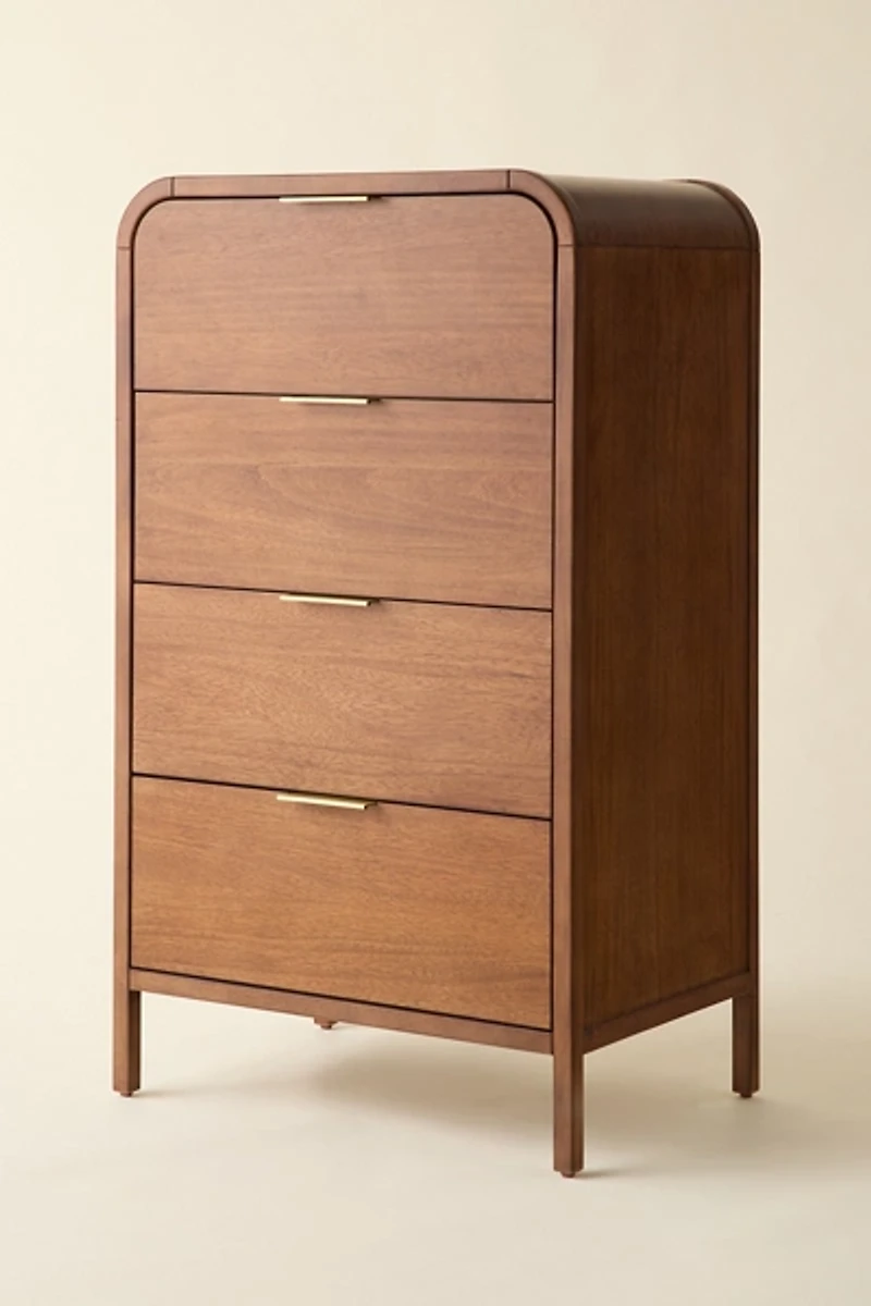 Kane Tall Wood 4-Drawer Dresser