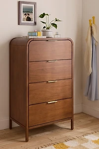 Kane Tall Wood 4-Drawer Dresser