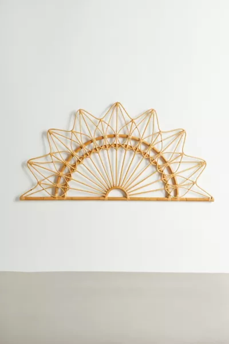 Rattan Sun Wall Hanging/Floating Headboard