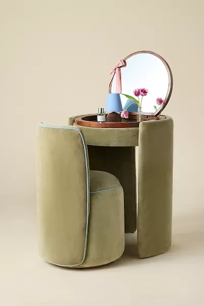 Lily Mirror Vanity & Stool Set