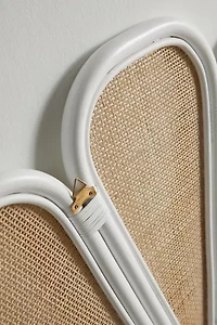 Grace Flower Rattan Floating Headboard