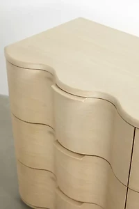 Aria 6-Drawer Short Wood Squiggle Dresser