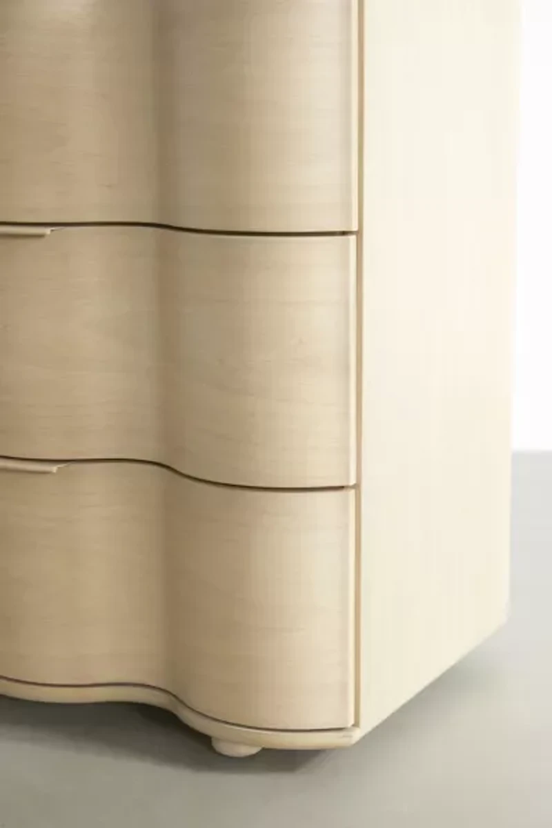 Aria 6-Drawer Short Wood Squiggle Dresser