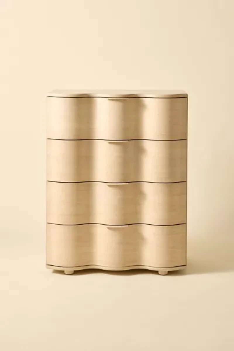 Aria Tall 4-Drawer Squiggle Dresser