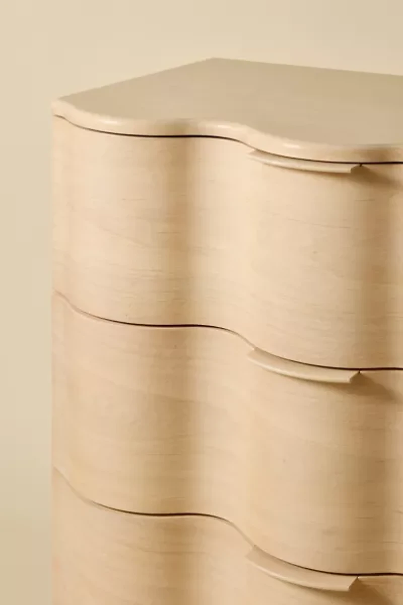 Aria Tall 4-Drawer Squiggle Dresser