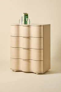 Aria Tall 4-Drawer Squiggle Dresser