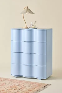 Aria Tall 4-Drawer Squiggle Dresser