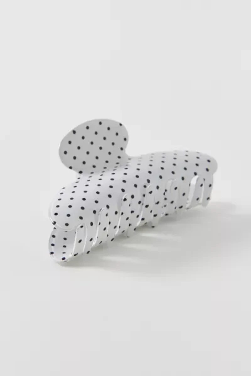 Printed Polka Dot Claw Clip