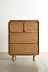 Steve Tall 4-Drawer Wood Dresser