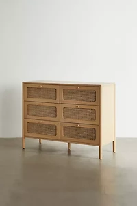 Kieran Cane 6-Drawer Dresser
