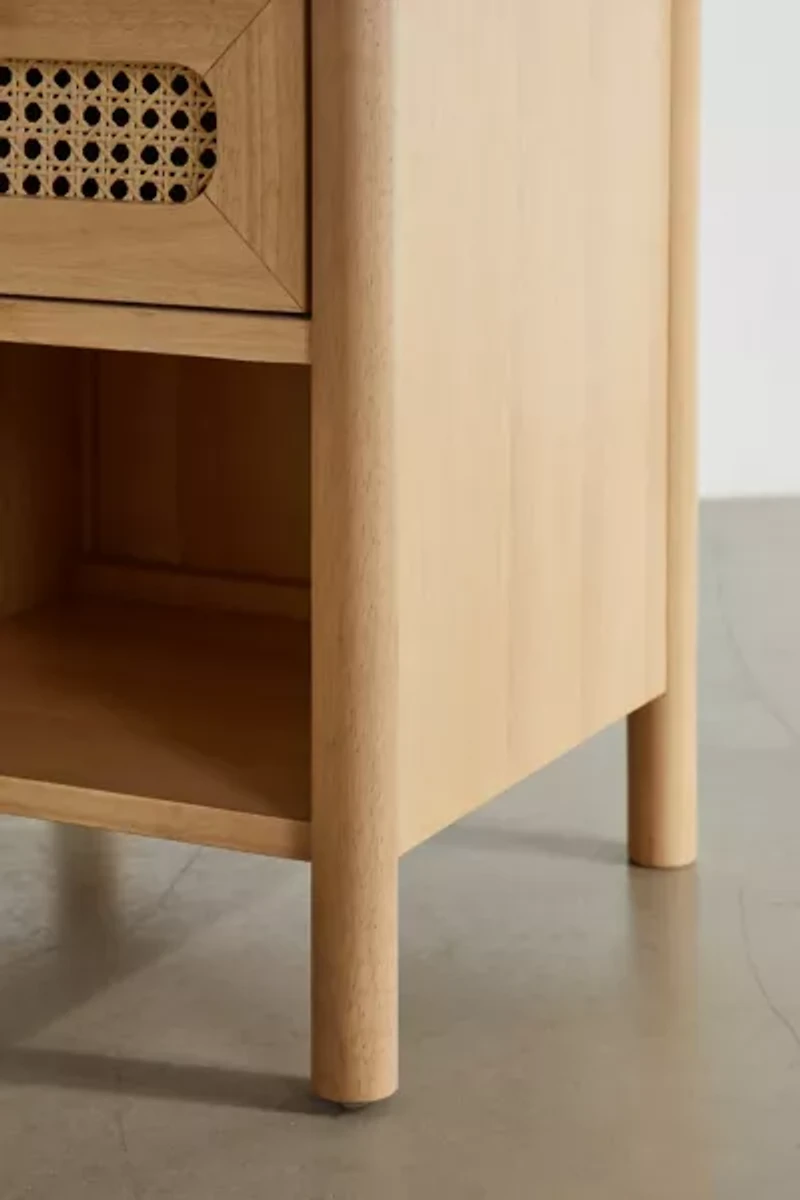 Kieran Cane Storage Nightstand