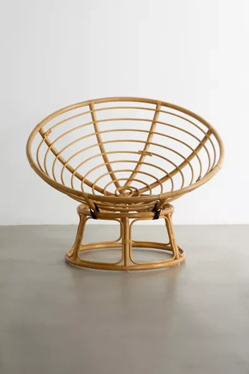 Papasan Rattan Chair & Cushion Set
