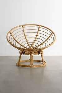 Papasan Rattan Chair & Cushion Set