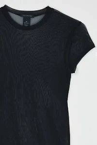 Vintage Y2k Black Mesh Sheer T-Shirt